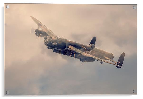  Lancaster Bomber Acrylic by Chris Paul
