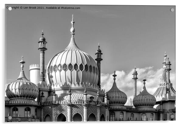 Brighton Royal Pavilion Rooftops Acrylic by Len Brook