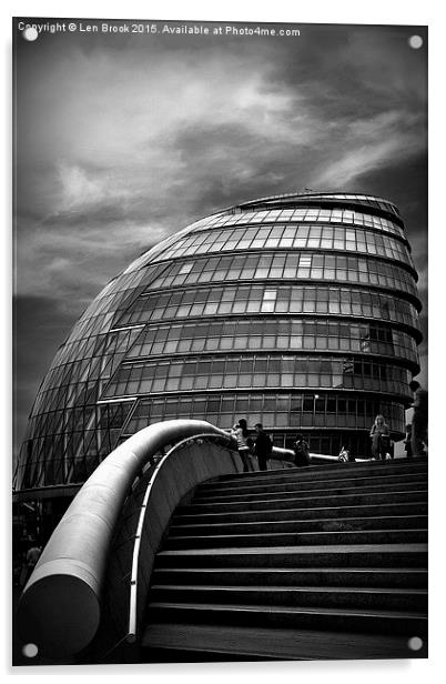  London City Hall Acrylic by Len Brook