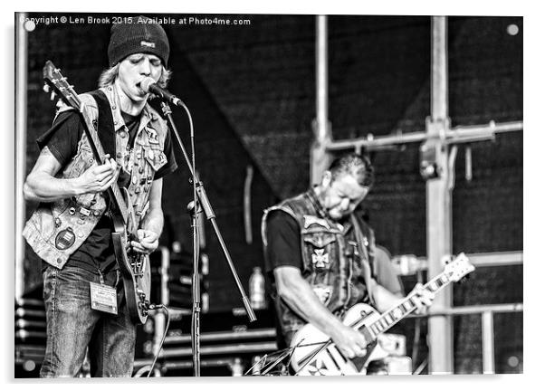 SnakeByte gigging at the Eastbourne Steampunk Fest Acrylic by Len Brook