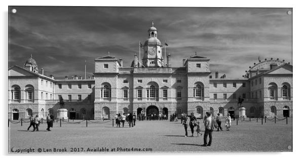 Horse Guards Parade, London Acrylic by Len Brook