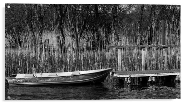  boat at rest  Acrylic by luke perez