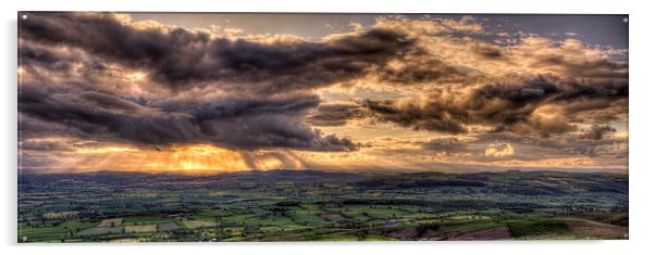  Stormy Montgomeryshire, Powys, Wales Acrylic by Black Key Photography