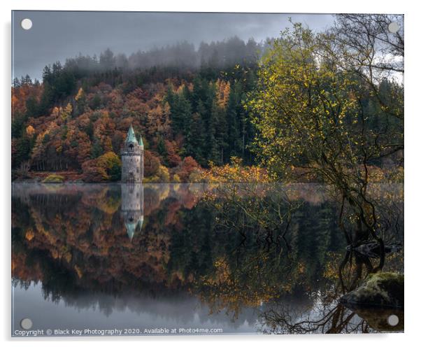 Lake Vyrnwy Reflections Acrylic by Black Key Photography