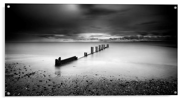  Broughty Ferry Groyne Acrylic by Alastair Mann