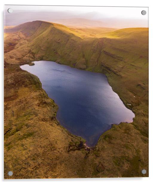 Llyn y Fan Fawr Acrylic by Sandra Kepkowska