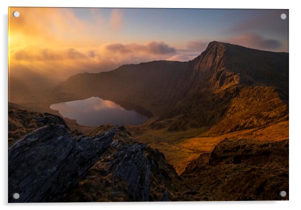 Cadair Idris Acrylic by Sandra Kepkowska