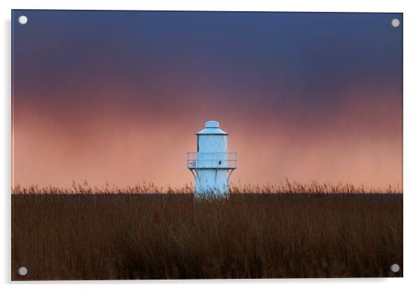 East Usk lighthouse Acrylic by Sandra Kepkowska
