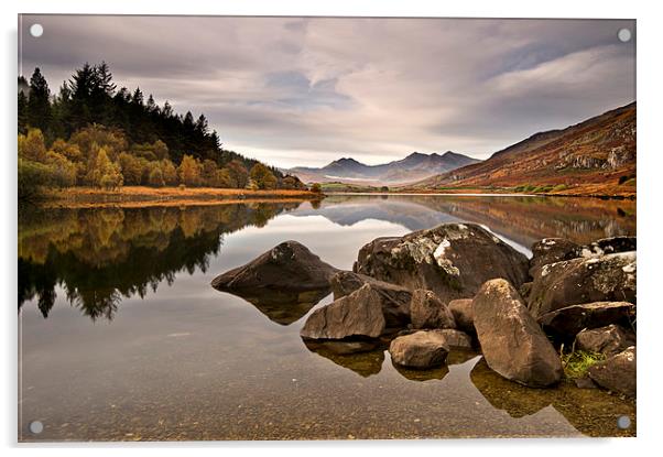 Llynnau Mymbyr Acrylic by Sandra Kepkowska