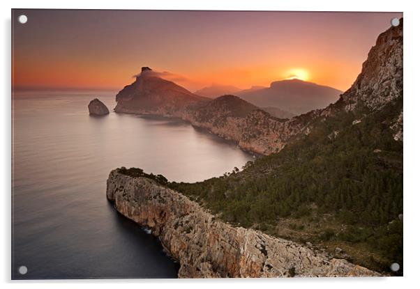 Cap de Formentor sunrise Acrylic by Sandra Kepkowska