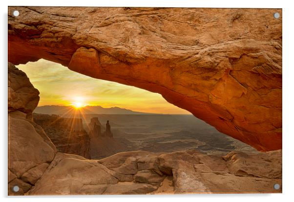 Mesa Arch, Canyonlands Acrylic by Sandra Kepkowska