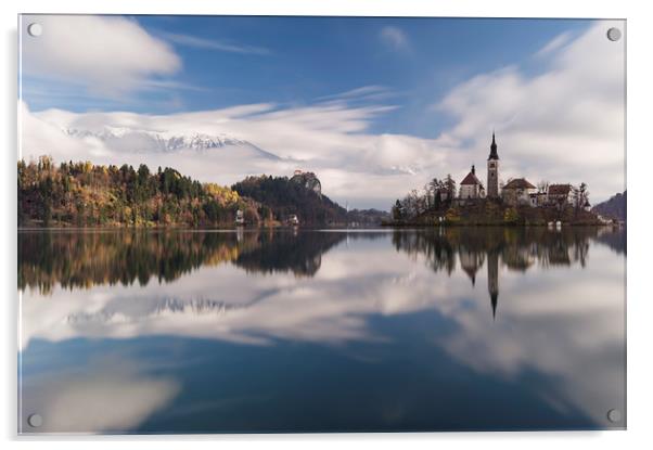 Lake Bled Acrylic by Sandra Kepkowska
