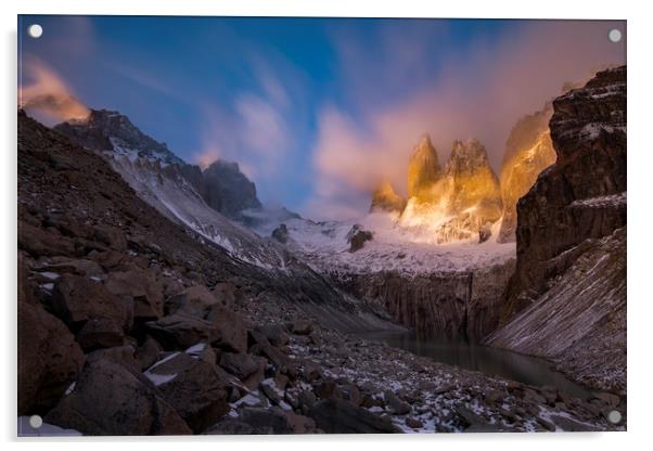 Torres del Paine Acrylic by Sandra Kepkowska