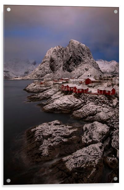 Hamnoy village - Lofoten Islands Acrylic by Sandra Kepkowska