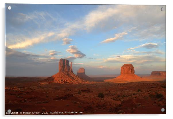 Monument Valley Dusk Acrylic by Megan Chown