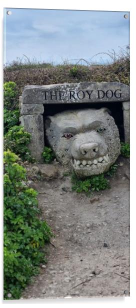 The Roy Dog  of Portland Acrylic by Teresa Moore