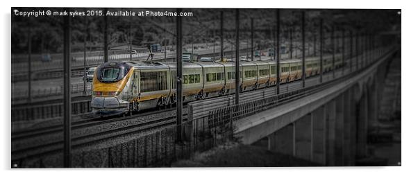 EuroStar : Channel Tunnel Train  Acrylic by mark sykes