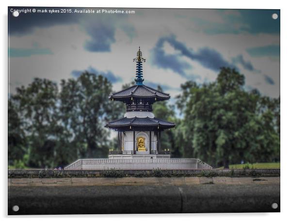 Buddhist Peace Pagoda Acrylic by mark sykes