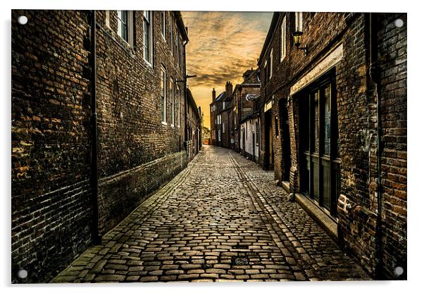  Old Cobble Street Acrylic by Chris Lewis