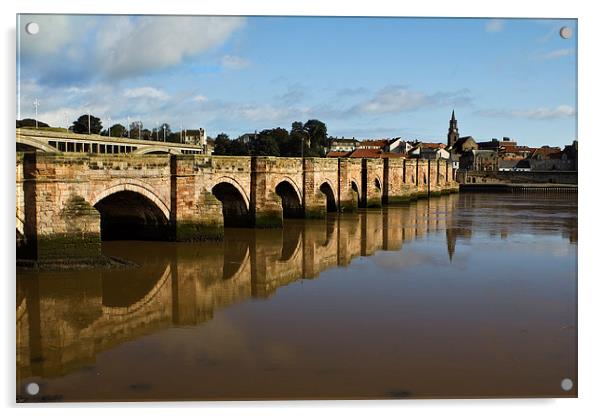 Berwick on Tweed, Old Road Bridge Acrylic by Graham Jackson