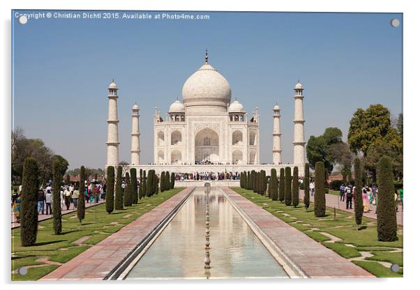  Taj Mahal, India, Agra Acrylic by Christian Dichtl