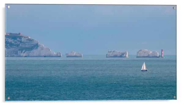 sailing past the needles  Acrylic by tim miller
