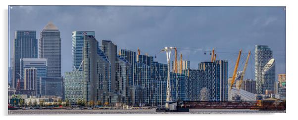 canary wharf skyline Acrylic by tim miller