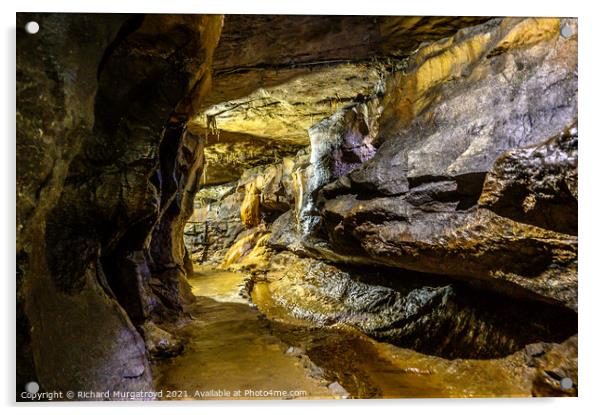 Inside Ingleborough Cave in North Yorkshire Acrylic by Richard Murgatroyd