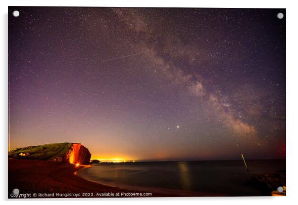 Milky Way over West Bay Acrylic by Richard Murgatroyd