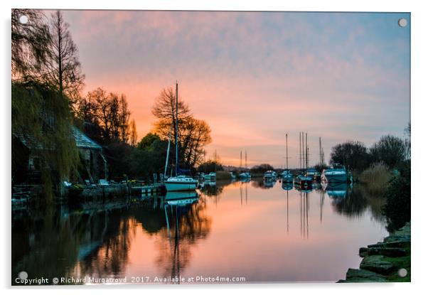 Wareham Sunrise Acrylic by Richard Murgatroyd