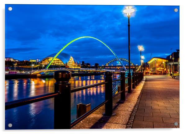 The Banks of the Tyne Acrylic by Naylor's Photography