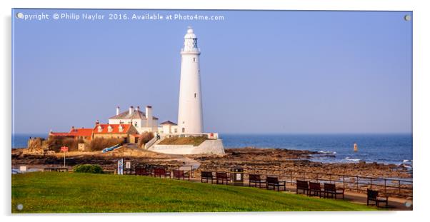Iconic St Mary's Lighthouse Acrylic by Naylor's Photography