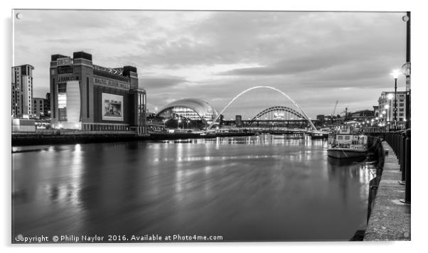 The Baltic Flour Mill by the River Tyne Acrylic by Naylor's Photography