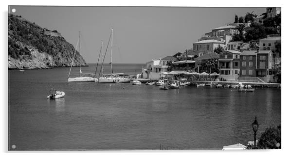 Lazy summer dreams in Assos in Mono.......... Acrylic by Naylor's Photography