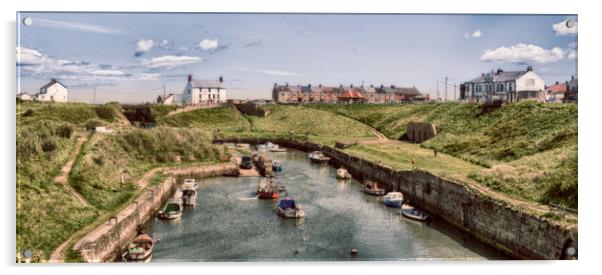 Seaton Sluice Harbour Acrylic by Naylor's Photography