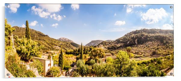 Panoramic View from the Monastery Valldemossa  Acrylic by Naylor's Photography
