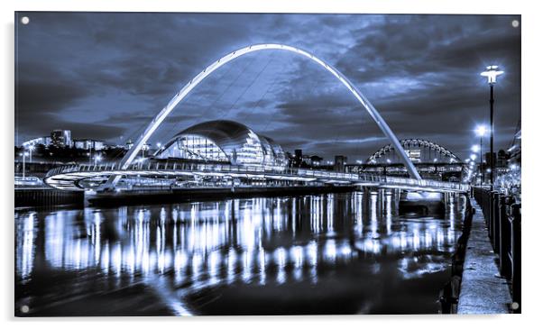 The Millennium Bridge all in Blue Acrylic by Naylor's Photography