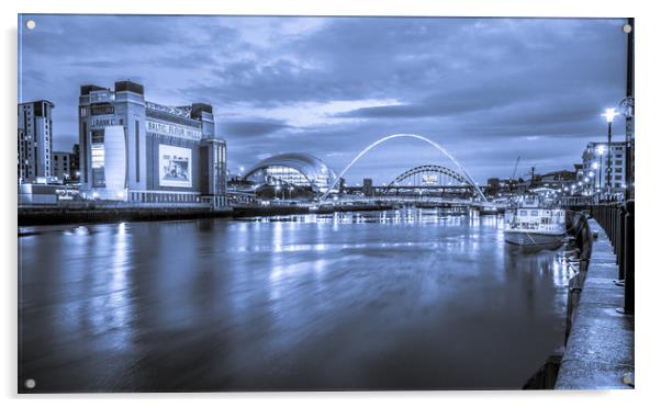 Quayside in Blue Acrylic by Naylor's Photography