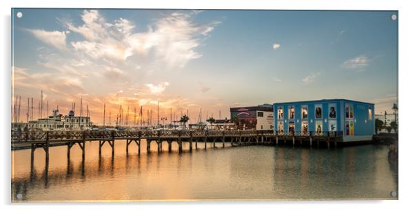 End of the day at Marina Rubicon  Acrylic by Naylor's Photography