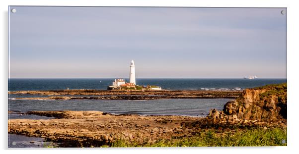 Landscape and the Lighthouse Acrylic by Naylor's Photography