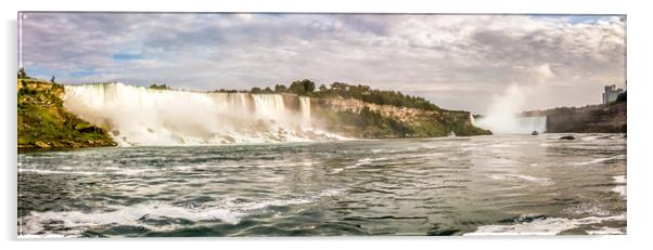 American and Canadian Niagara Falls Pano Acrylic by Naylor's Photography
