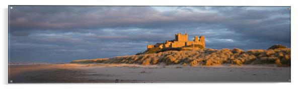 Bamburgh Castle Panorama Acrylic by Naylor's Photography