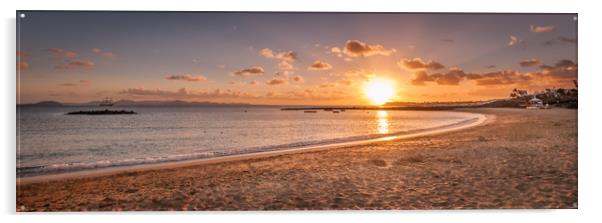 Playa Blanca Sunset Beach  Acrylic by Naylor's Photography