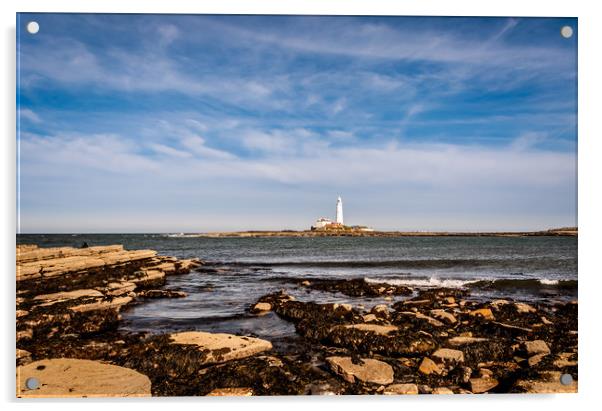 St Mary's from view from Old Hartley Acrylic by Naylor's Photography