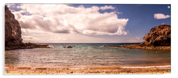 Playa de Papagayo Beach Bay Acrylic by Naylor's Photography