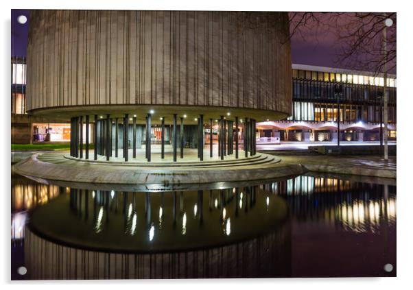 Newcastle's Civic Centre Acrylic by Naylor's Photography