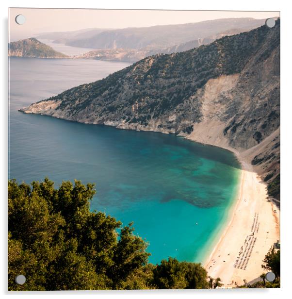 The most beautiful Myrtos Beach Acrylic by Naylor's Photography