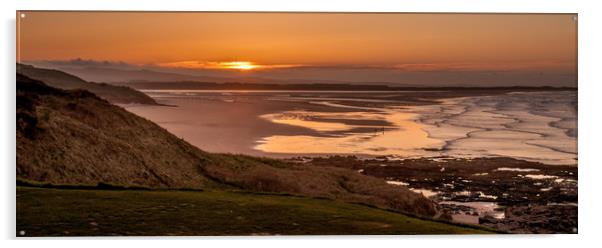 Bamburgh Golf Club Beach View Acrylic by Naylor's Photography