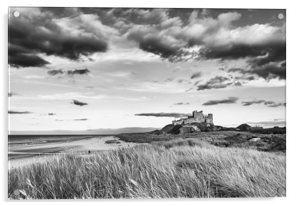 Landscape of Bamburgh Castle Acrylic by Naylor's Photography