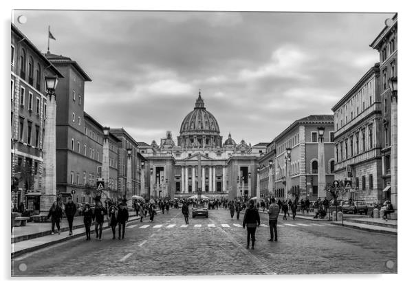 St. Peters Basilica, Vatican City, Rome Acrylic by Naylor's Photography